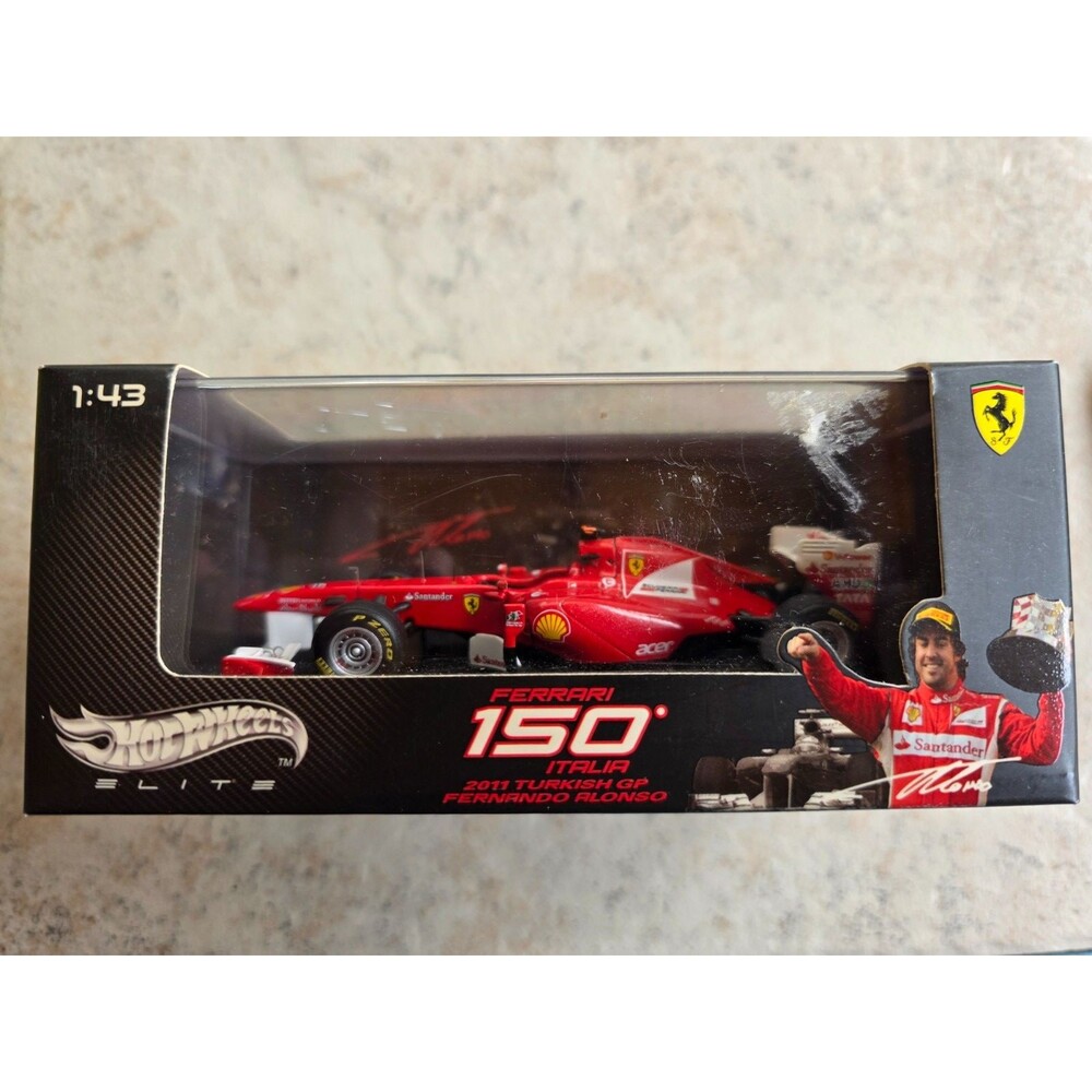Hot Wheels Elite Ferrari F150 Italia Alonso 2011 Turkish GP 1:43 W1188